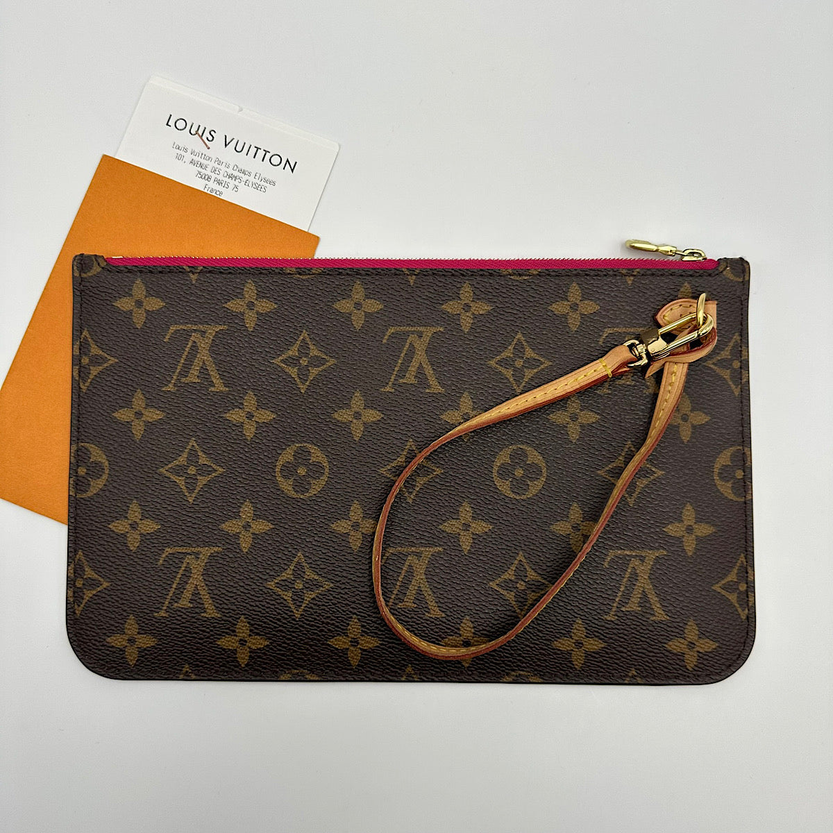 Pochette Neverfull MM monogram rose pivoine