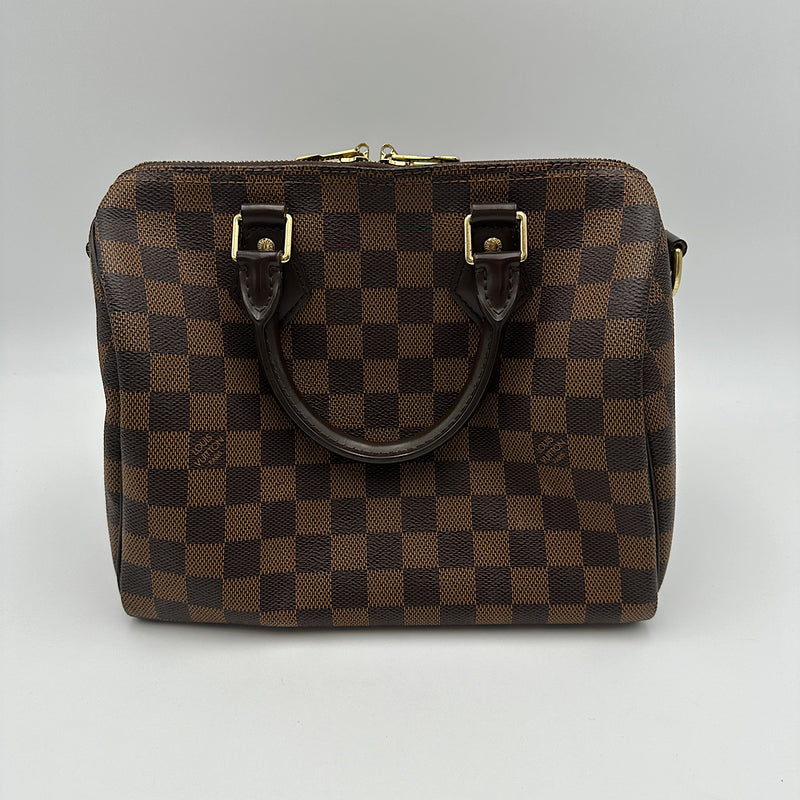 Speedy bandoulière 25 damier ébène