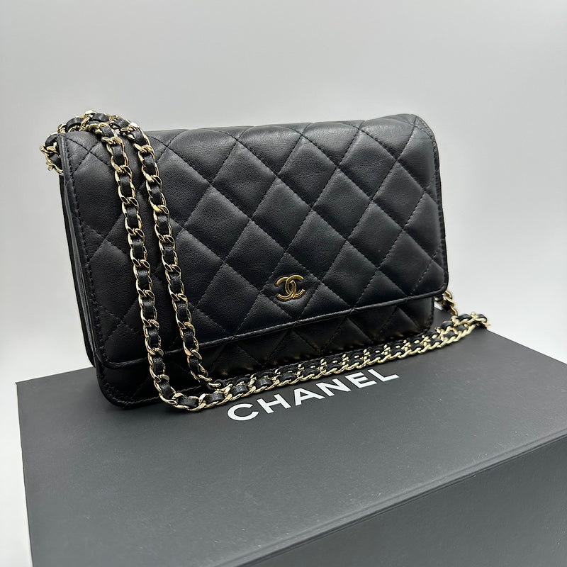 Wallet on chain Classique agneau noir