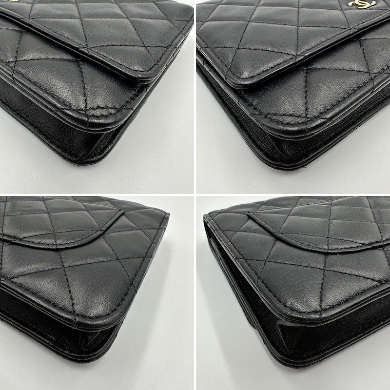 Wallet on chain Classique agneau noir