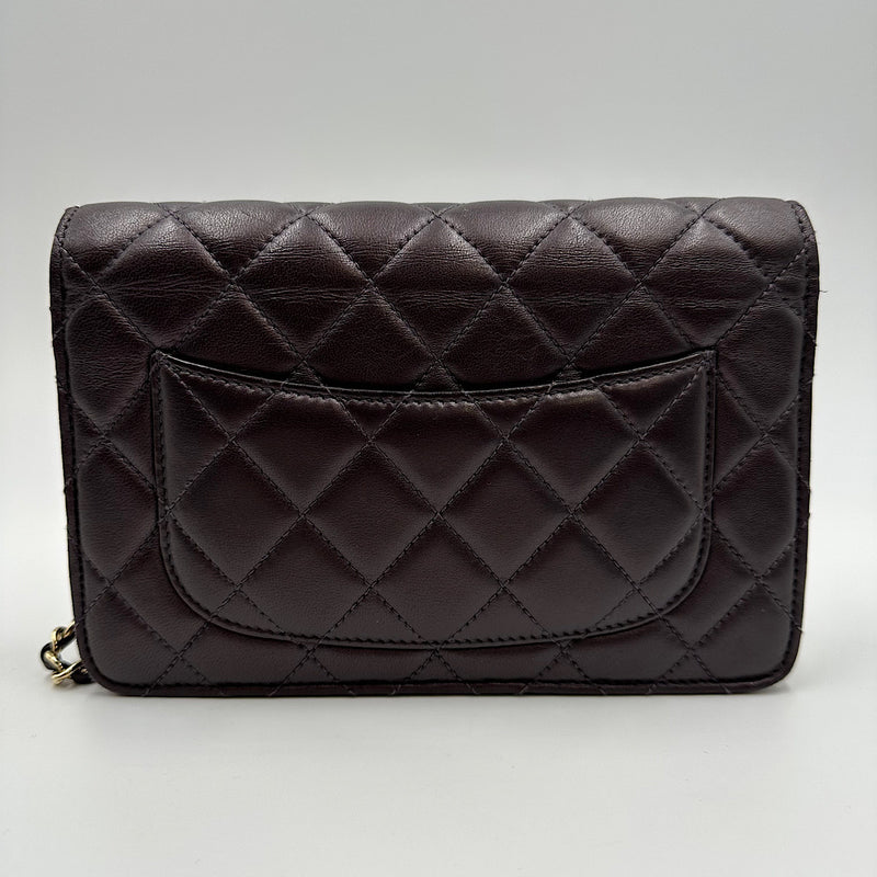 Chanel Raisin Wallet on chain Chanel classique agneau raisin | Dressing des Alpilles ...