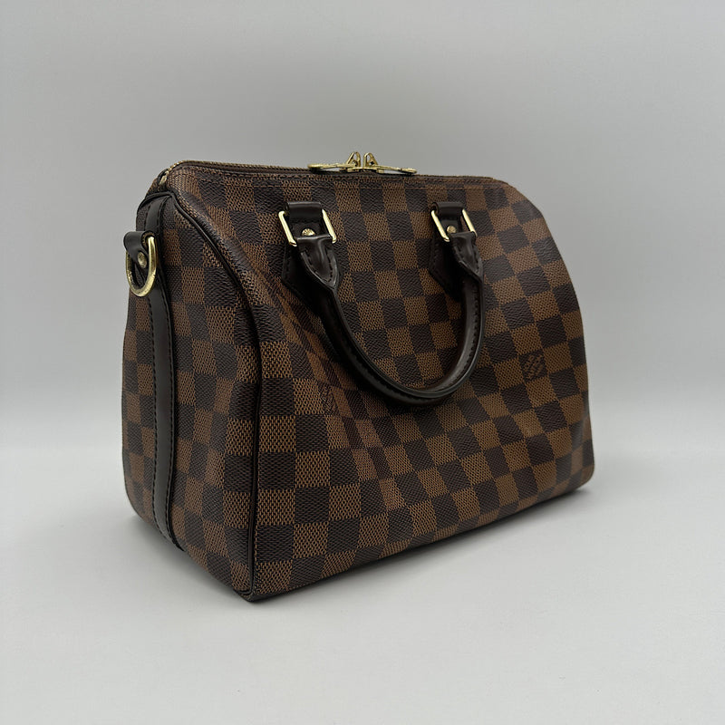 Speedy bandoulière 25 damier ébène