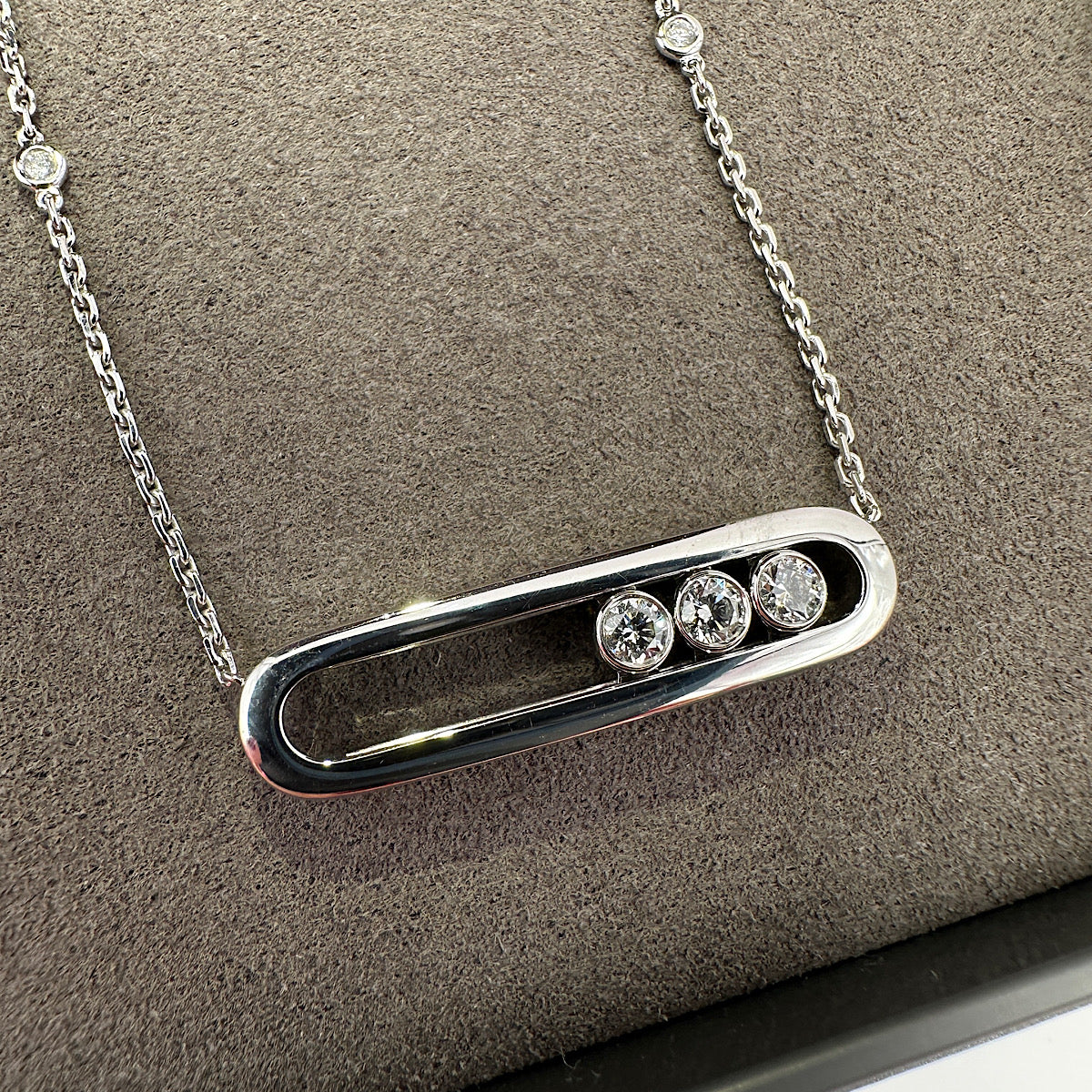 Collier Move Messika or blanc diamants Le Dressing des Alpilles