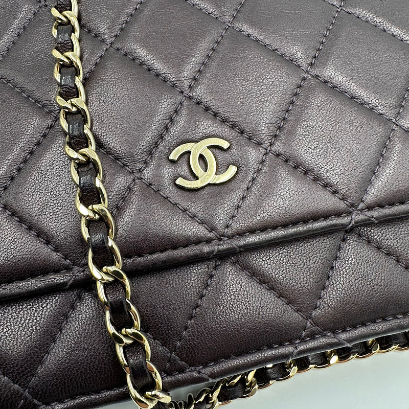 Chanel Raisin Wallet on chain Chanel classique agneau raisin | Dressing des Alpilles ...