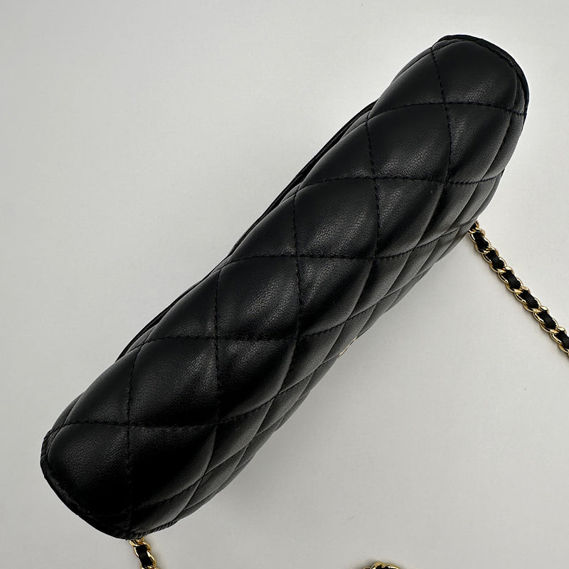 Wallet on chain classique agneau noir