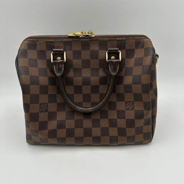 Speedy bandoulière 25 damier ébène