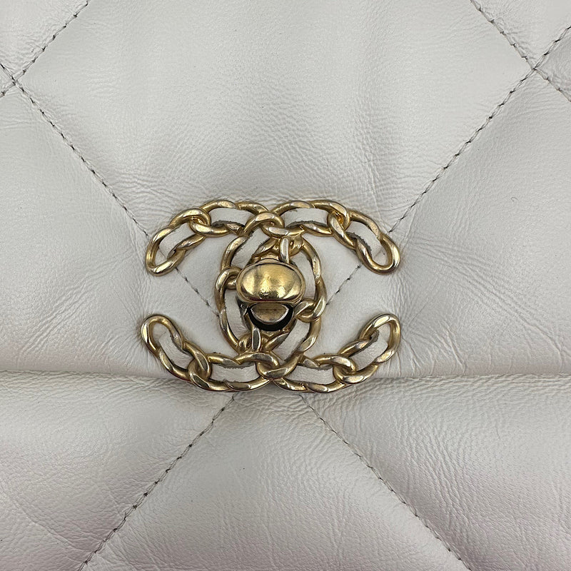 Sac Chanel 19 agneau blanc