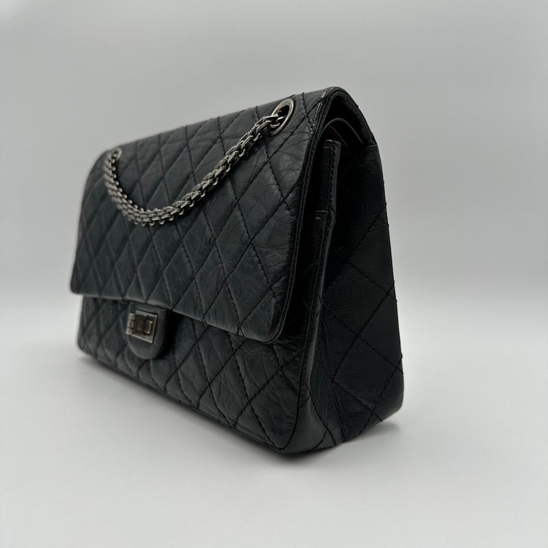 2.55 28 cm veau vieilli noir