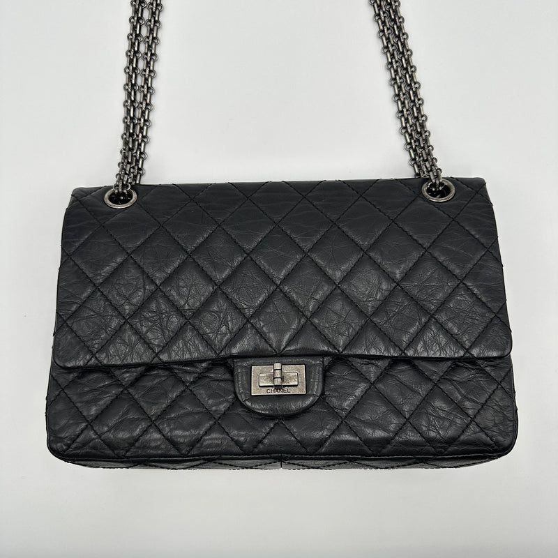 2.55 28 cm veau vieilli noir
