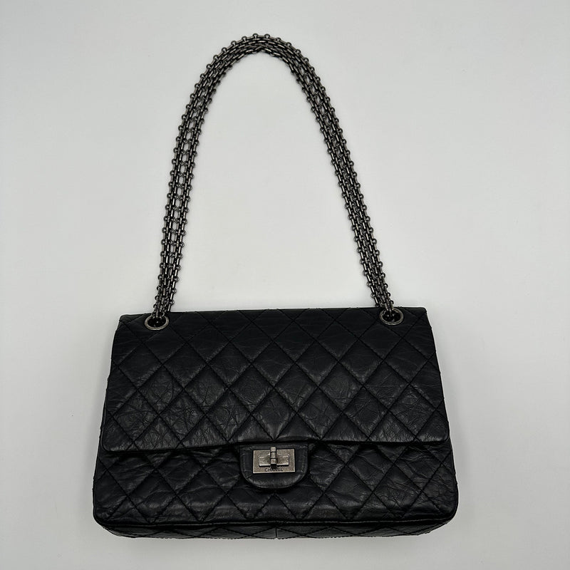 2.55 28 cm veau vieilli noir