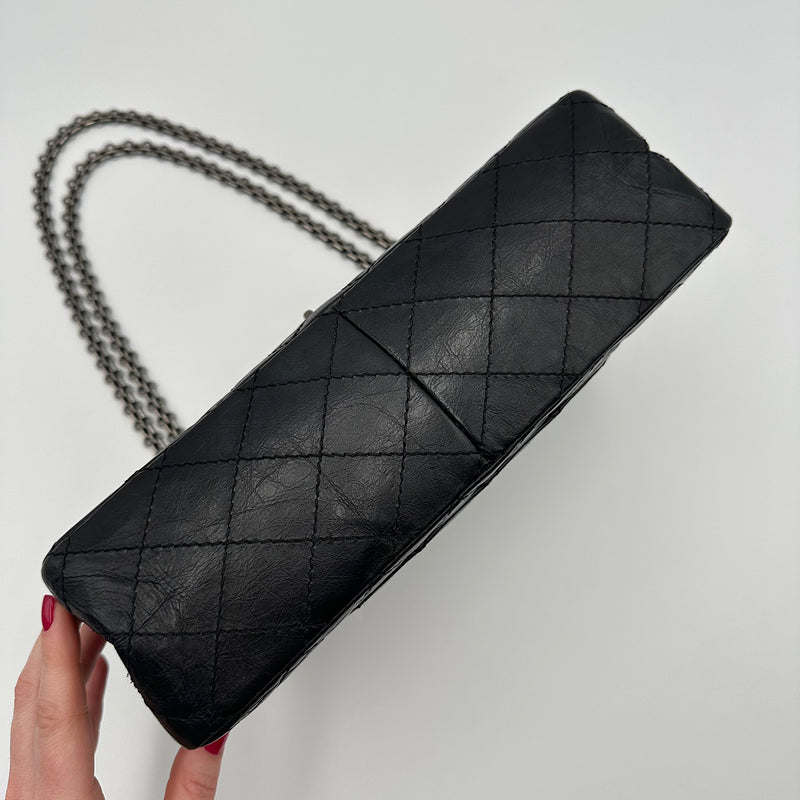 2.55 28 cm veau vieilli noir