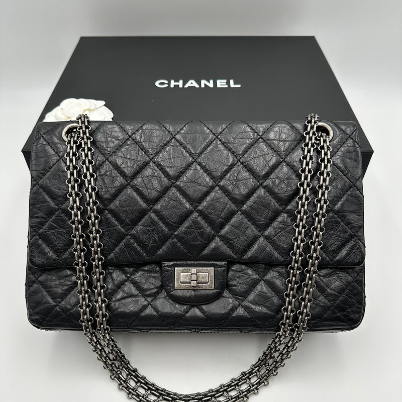 2.55 28 cm veau vieilli noir