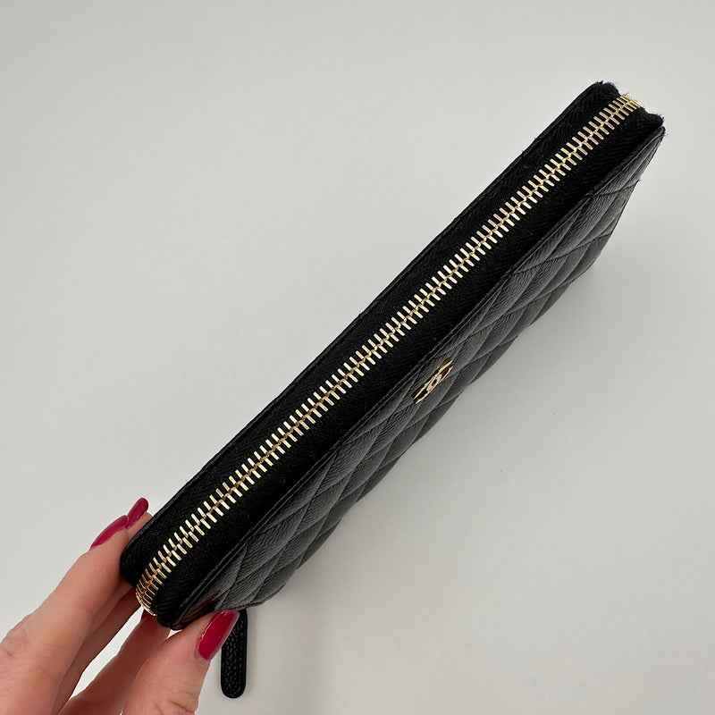 Long portefeuille zippé classique
