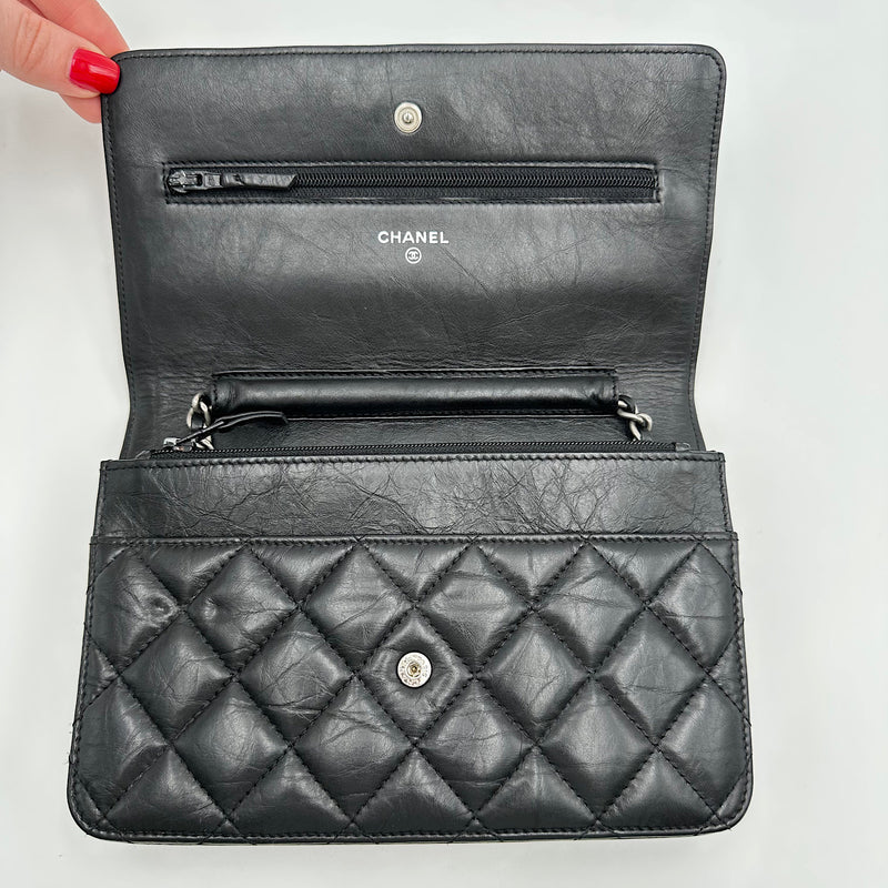Wallet on chain 2.55 veau vieilli noir