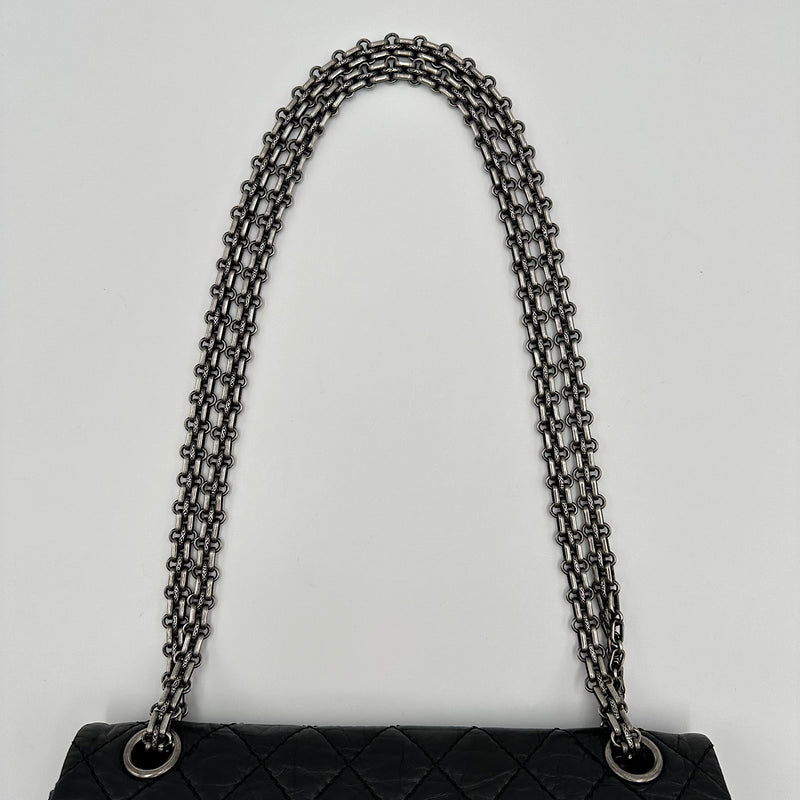 2.55 24 cm veau vieilli noir
