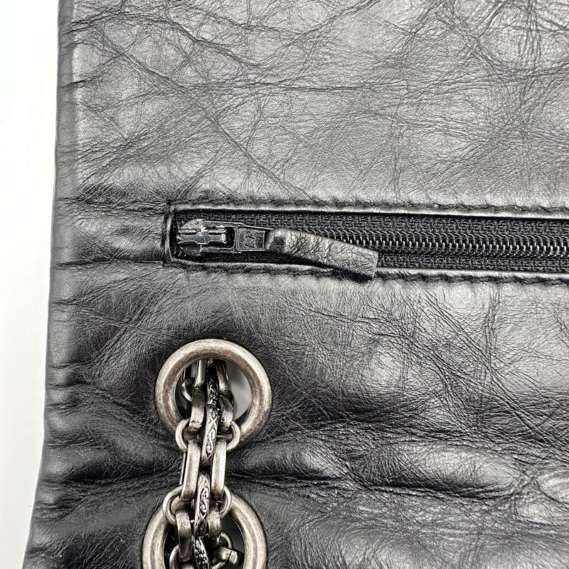 2.55 24 cm veau vieilli noir