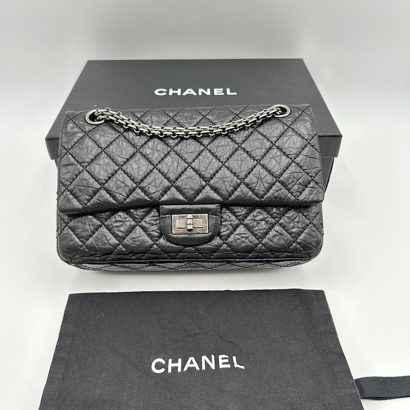 2.55 24 cm veau vieilli noir