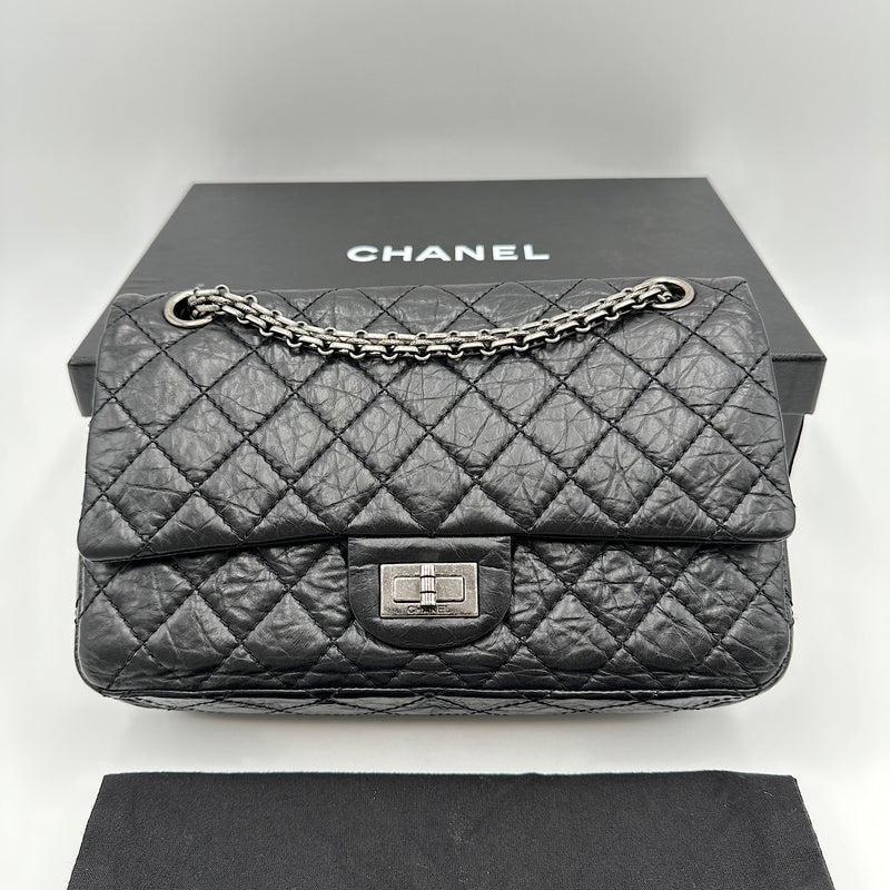 2.55 24 cm veau vieilli noir