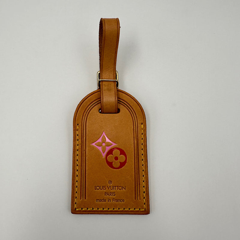 Porte-adresse cuir de vachette rose & rouge
