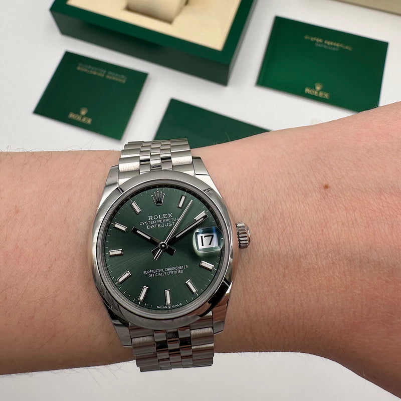 Montre Datejust 31 vert menthe