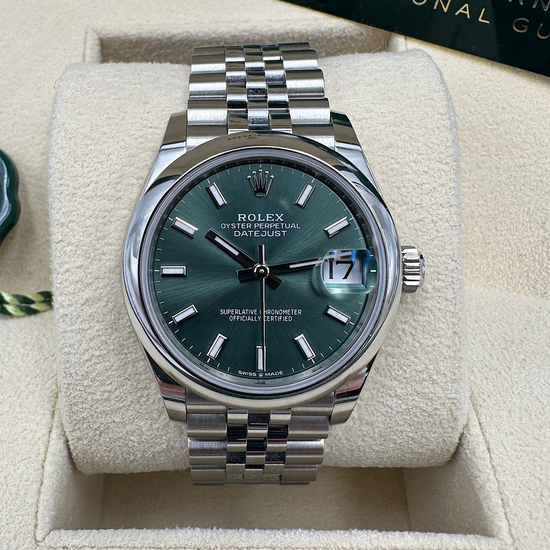 Montre Datejust 31 vert menthe