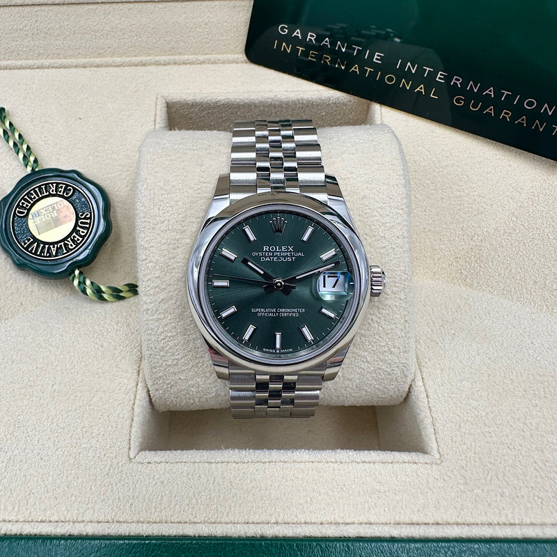 Montre Datejust 31 vert menthe