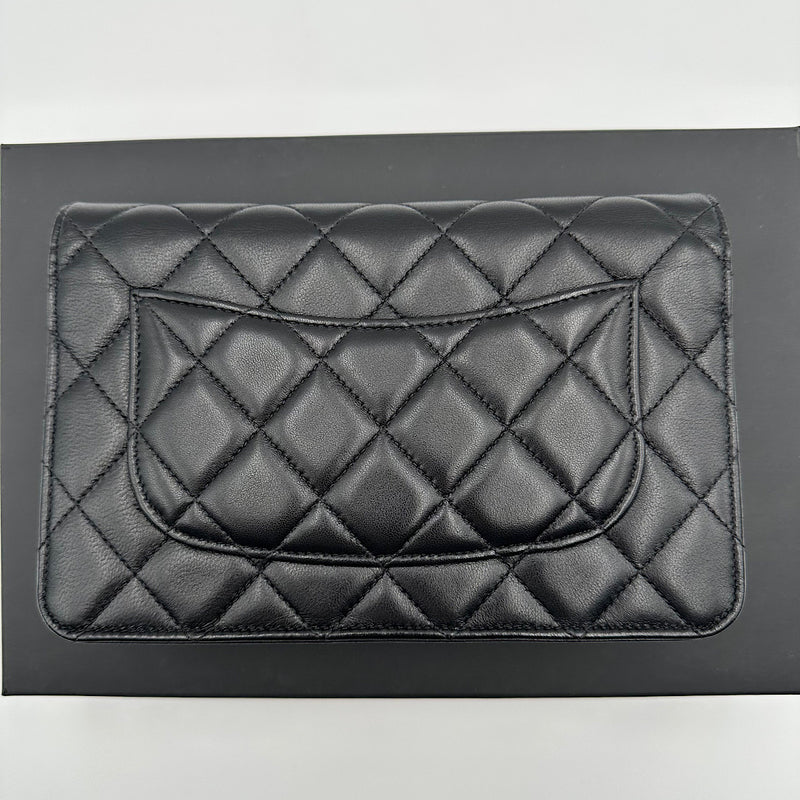 Wallet on chain classique agneau noir