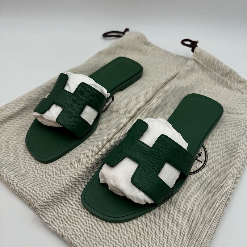Sandales Oran T.36 1/2 vert lierre