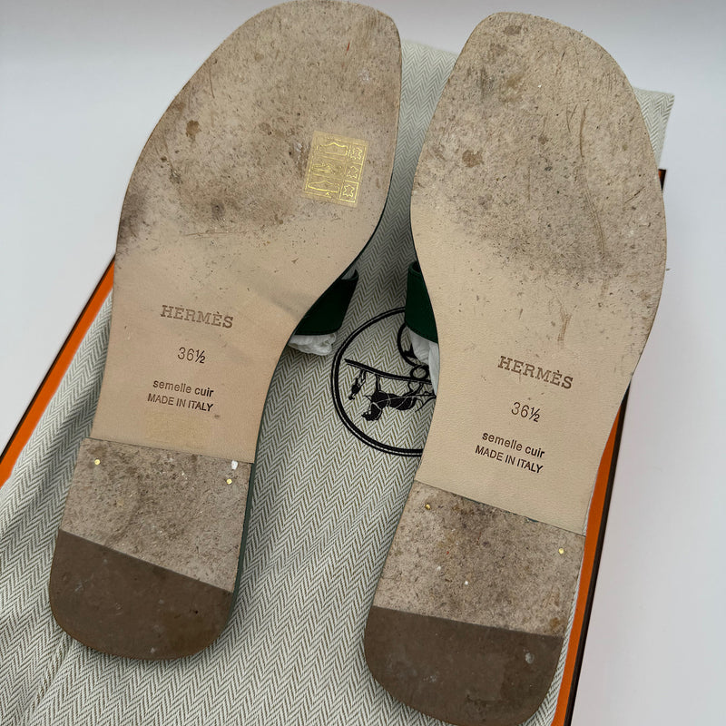 Sandales Oran T.36 1/2 vert lierre