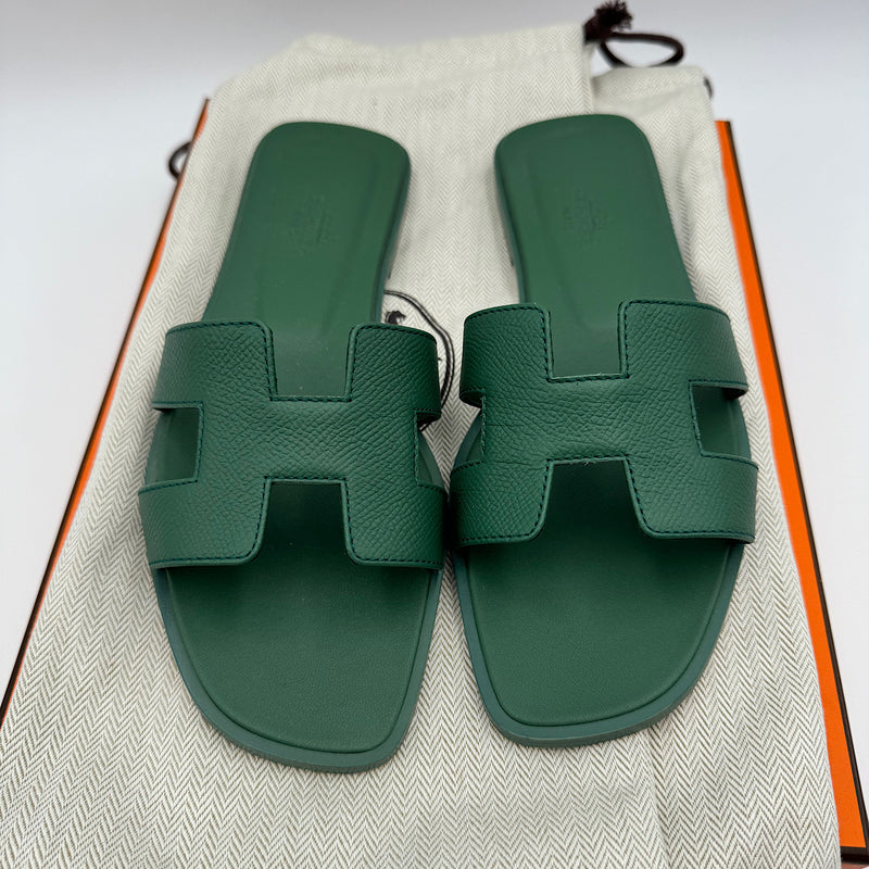 Sandales Oran T.36 1/2 vert lierre