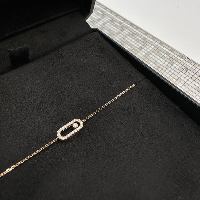 Bracelet Move Uno or rose & diamants