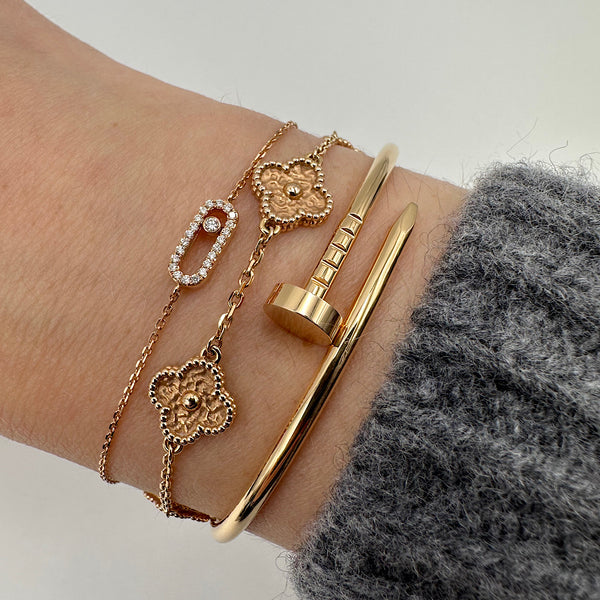 Bracelet Move Uno or rose & diamants