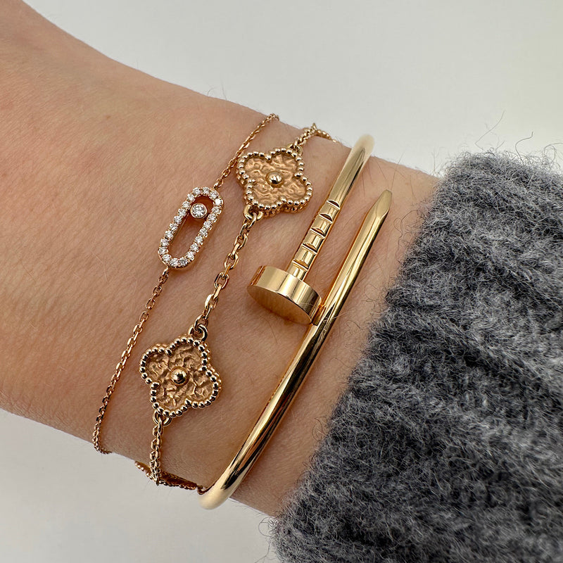 Bracelet Move Uno or rose & diamants