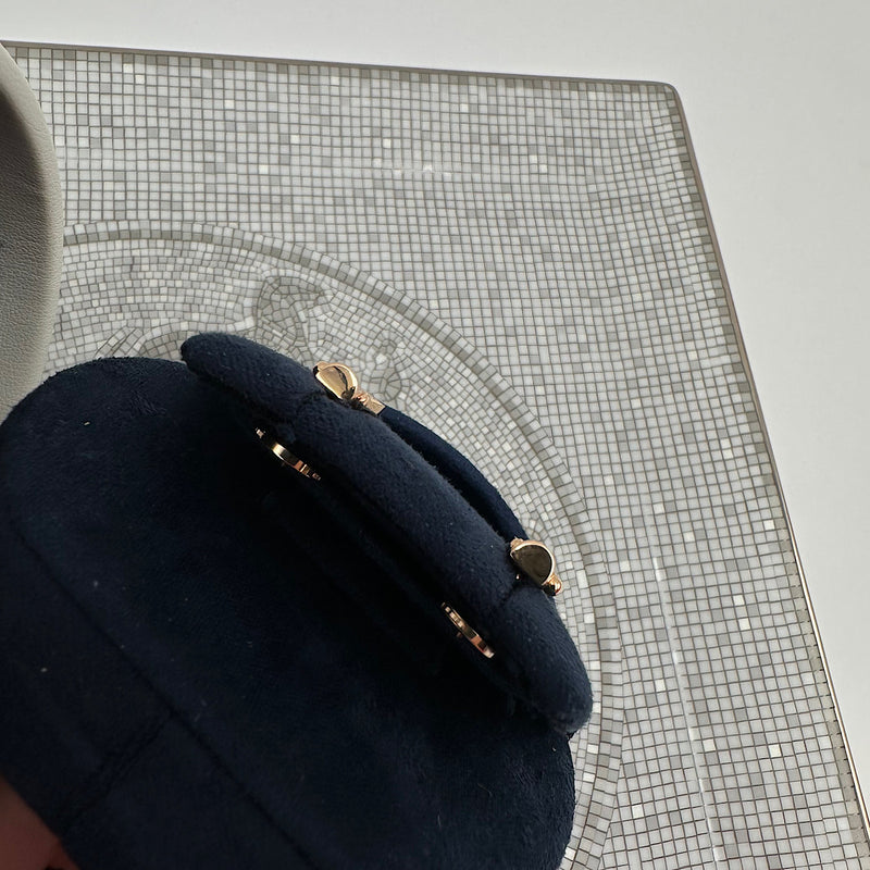 Boucles d'oreilles Force 10 or rose