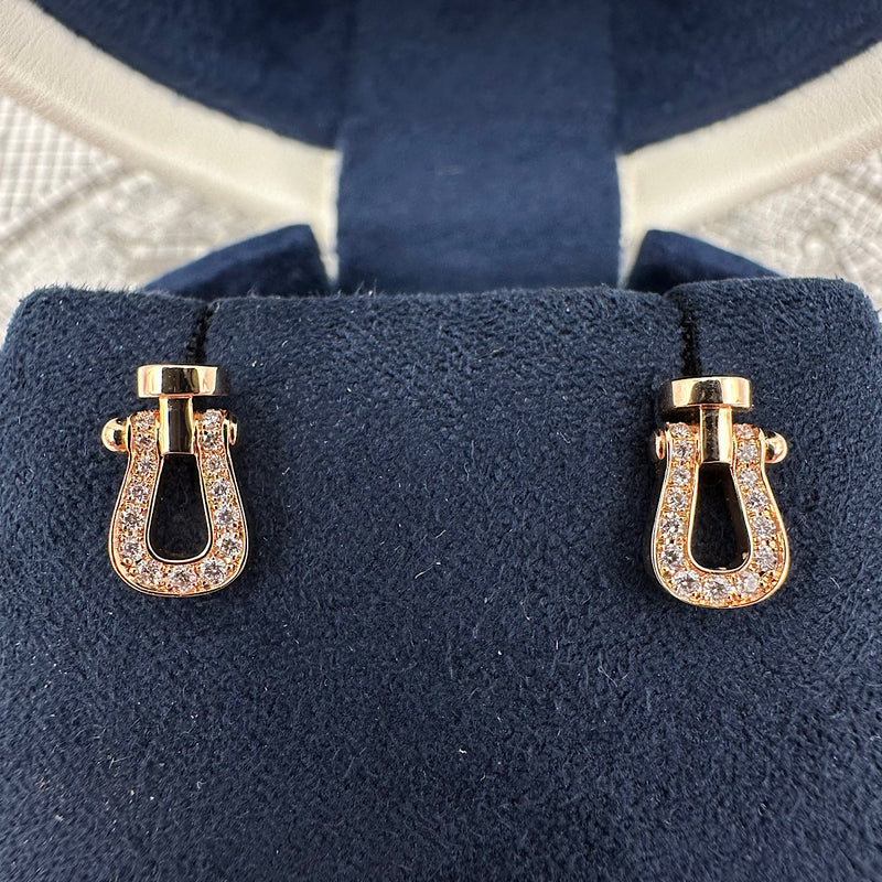 Boucles d'oreilles Force 10 or rose