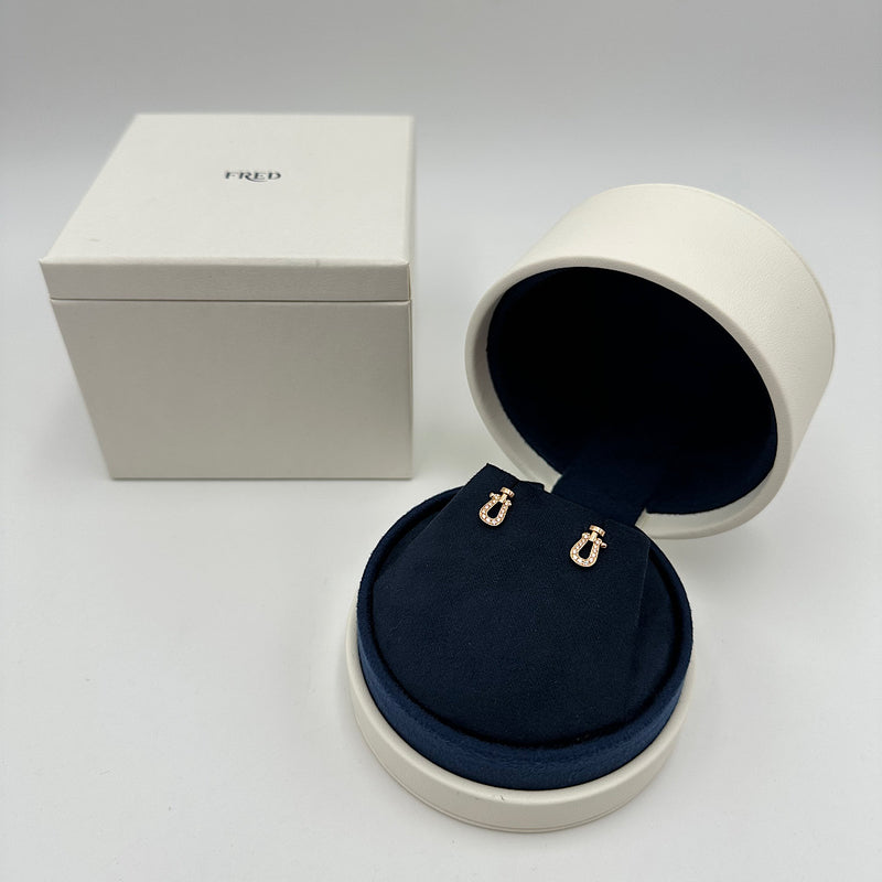 Boucles d'oreilles Force 10 or rose