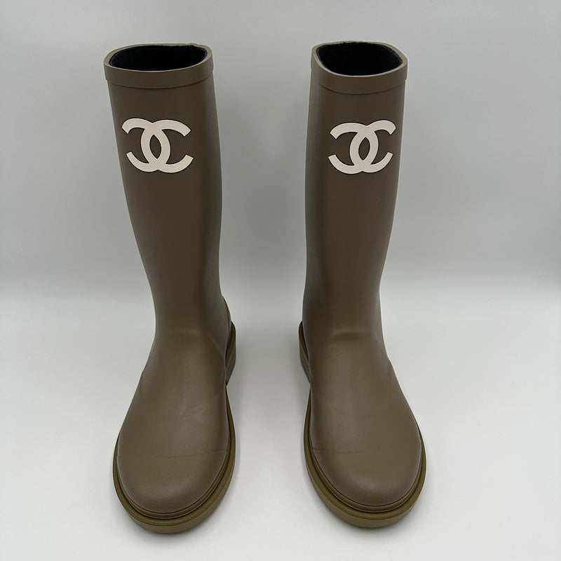 Bottes de pluie kaki T.36