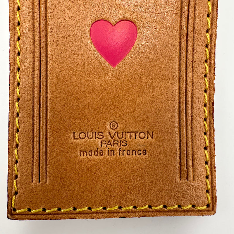 Porte-adresse cœur rose fuchsia