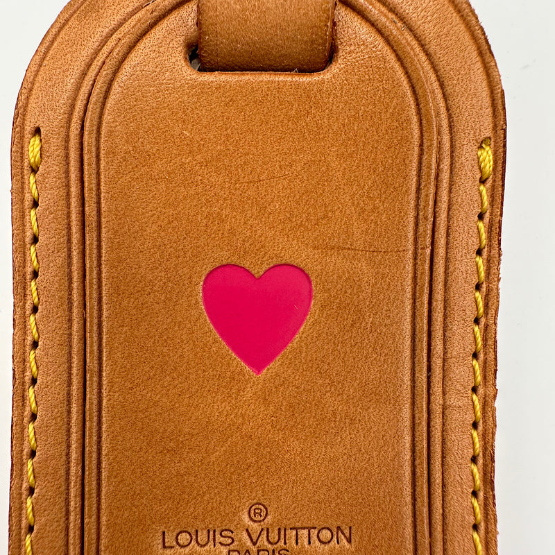 Porte-adresse cœur rose fuchsia