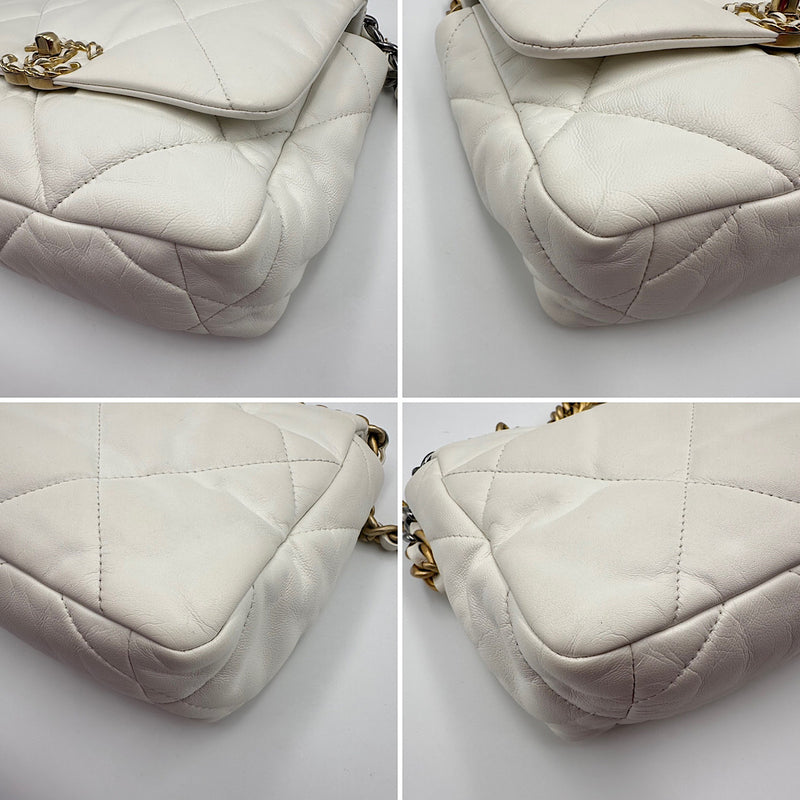 Sac Chanel 19 agneau blanc