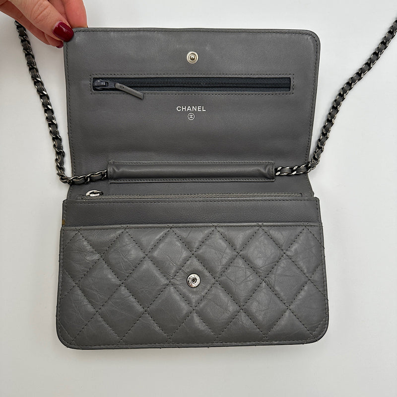 Wallet on chain 2.55 veau vieilli gris