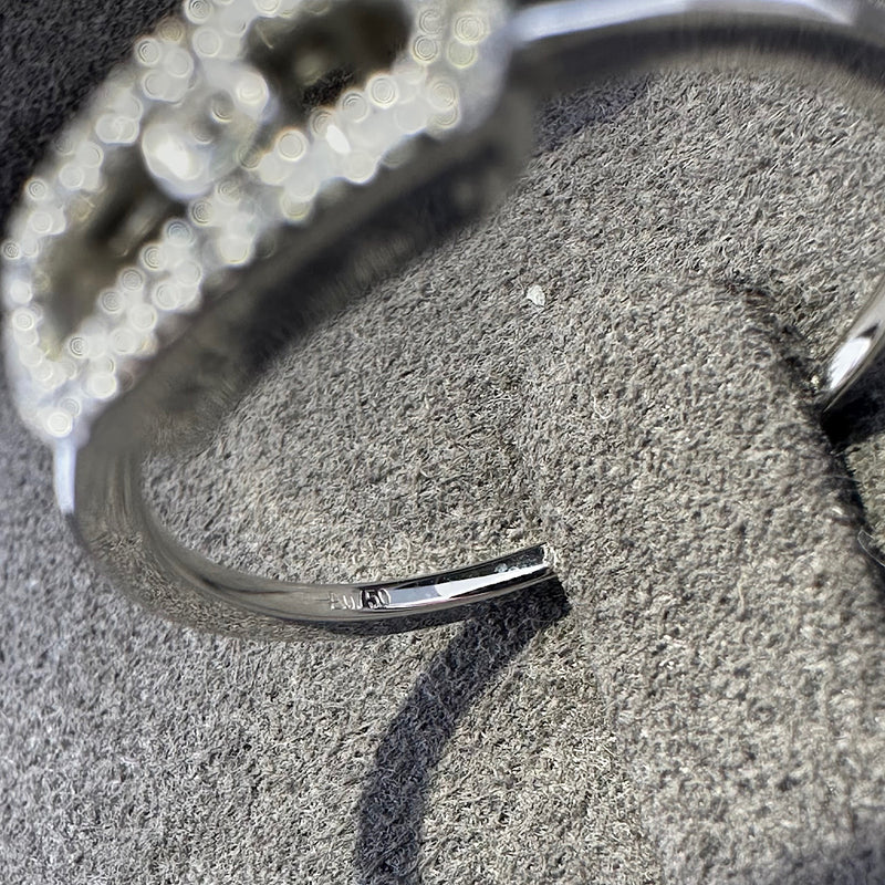 Bague Move Uno or gris & diamants T52