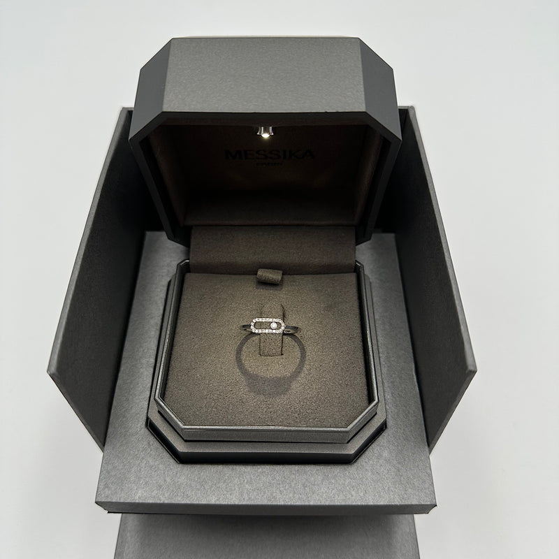 Bague Move Uno or gris & diamants T52