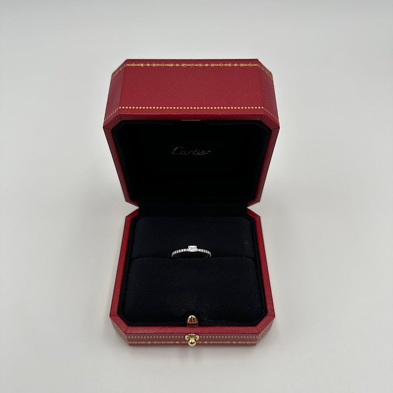 Bague Étincelle T.50 or gris & diamants