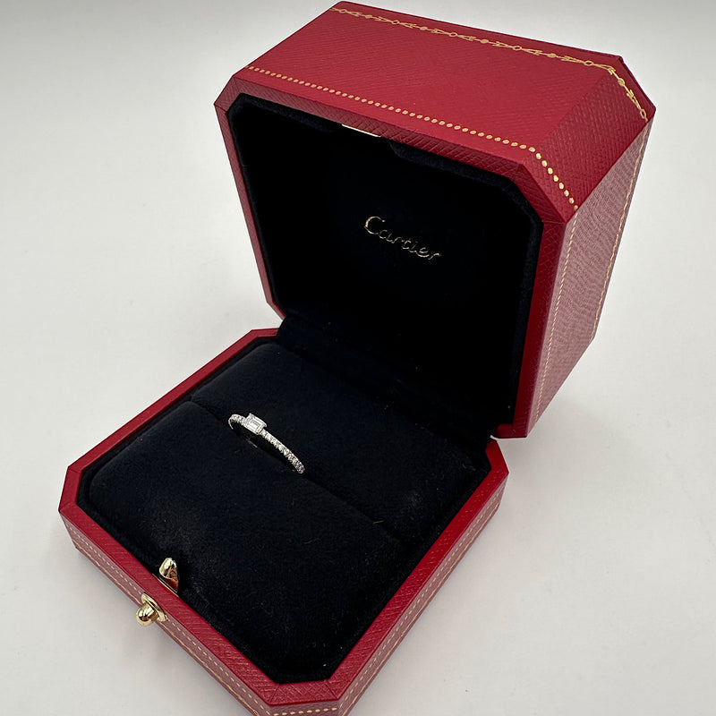 Bague Étincelle T.50 or gris & diamants