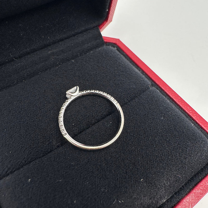 Bague Étincelle T.50 or gris & diamants