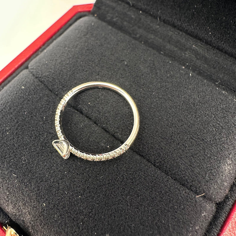 Bague Étincelle T.50 or gris & diamants