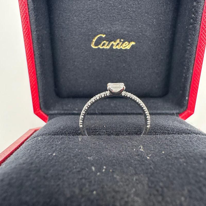 Bague Étincelle T.50 or gris & diamants