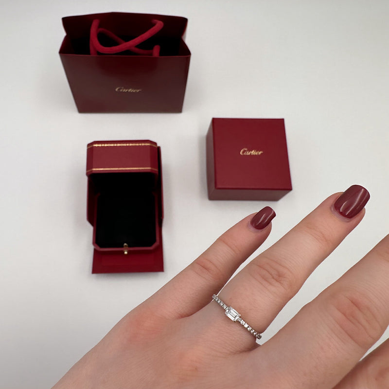 Bague Étincelle T.50 or gris & diamants