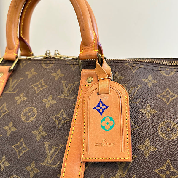 Porte-adresse fleurs Monogram